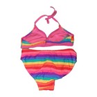 🏖  Girl's M Swimsuit Lot 7/8 Pink Anchor Stripes 2 Pc Swim Suit Bikini Pom New — photo 10