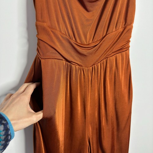 MAEVE Anthropologie Enchantment Jumpsuit Sleeveless 70s Boho Copper size Small - Picture 3 of 9