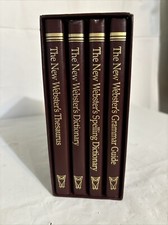 New Websters Desk Reference Library 4 Book Slipcase Set Grammar 1986 Thesaurus 