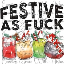 Sublimation Transfer Print Festive Christmas Ready to Press Heat Transfer