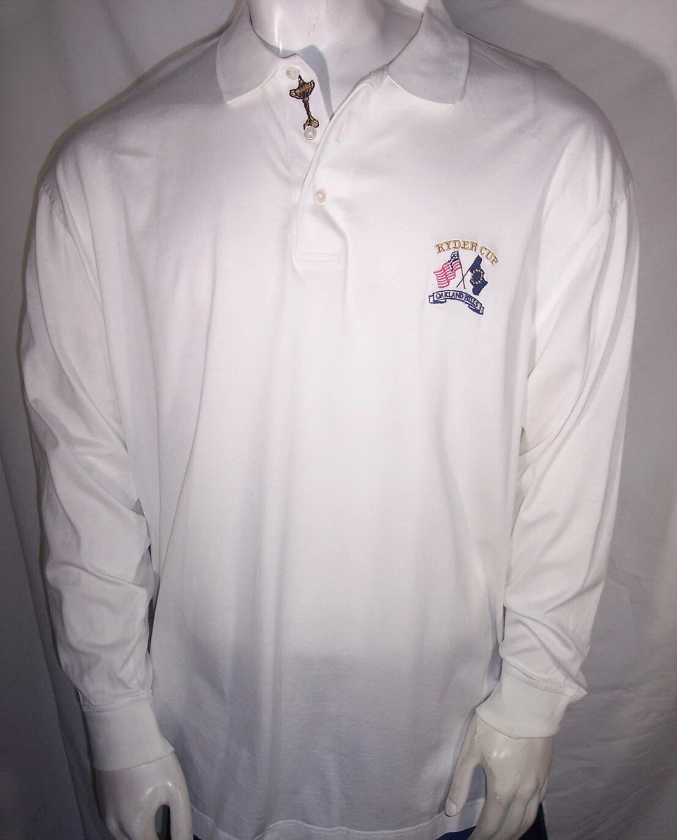 White long sleeve golf shirt sale