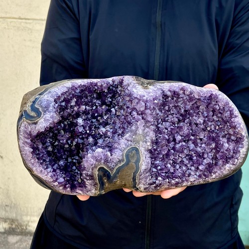 7,1 lb améthyste uruguayenne naturelle quartz grotte géode cristal guérison - Photo 4/14