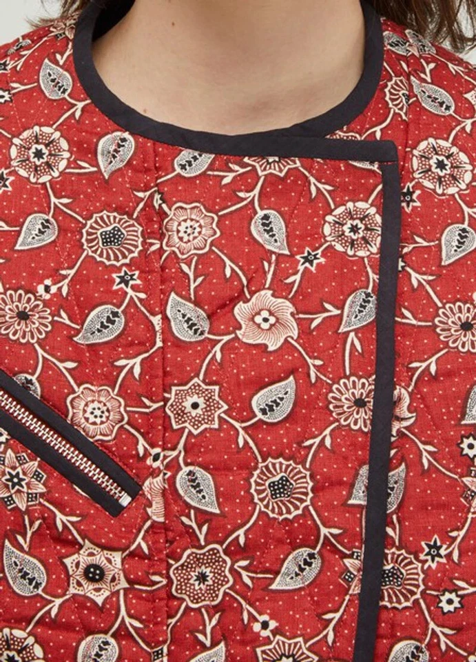 Isabel Marant Etoile Manae Quilted Jacket In Red S 36 Women's Winter NWT 35850 - Image 4 of 4