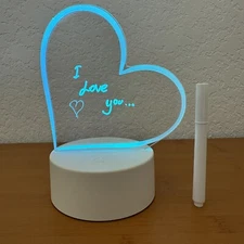 Note Board Led Night USB Message Board Light With Pen Gift Decor Lamps 7 Color