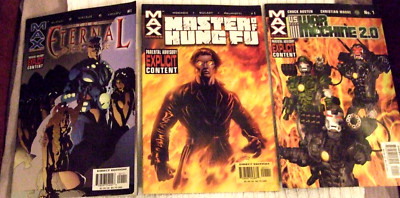 MAX COMICS USA - (3 DIFFERENT ''MAX COMICS'' MONTHLY COMIC BOOKS/ALL CLEAN/USED