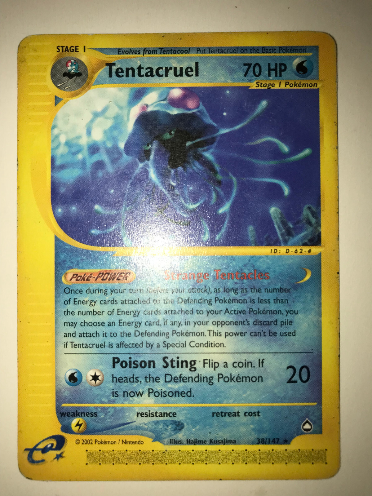 Pokemon Moderately Played Tentacruel - 38/147 - Rare -  English