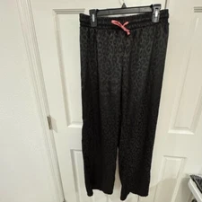 Tart Intimates Black Leopard Satin Lounge Pants - XL
