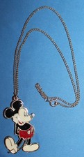 VINTAGE DISNEY MICKEY MOUSE ENAMELED FINE CHAIN NECKLACE WALT DISNEY PROD