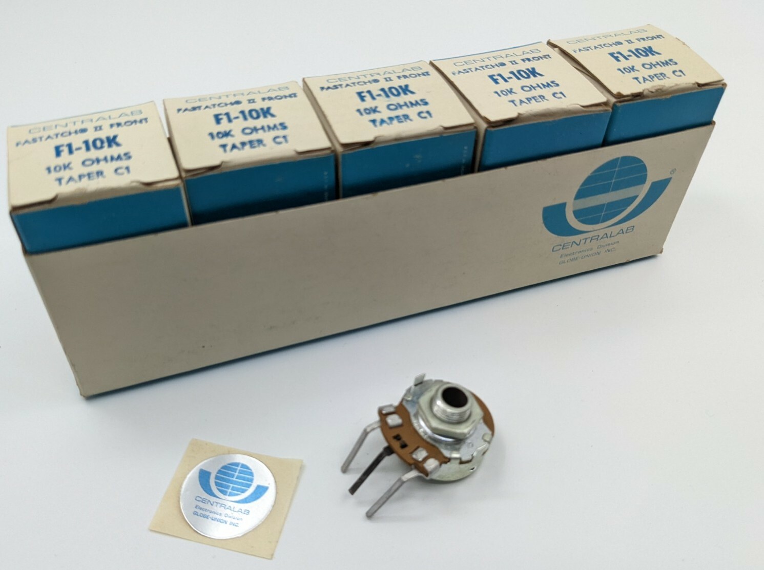 LOT OF 5 [NOS] Centralab Fastatch 2 FRONT F1-10K Potentiometer 10K OHMS Taper C1