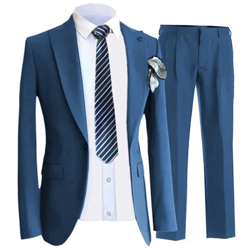 Pants Vest Men Suits Dress 3 Piece Set Male Blazers Wedding Jacket Coat Trousers - Picture 41 of 50