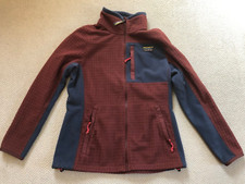 LL Bean M Reg, Barn Red  Gray, Women's Mountain Classic Windproof Fleece Jacket