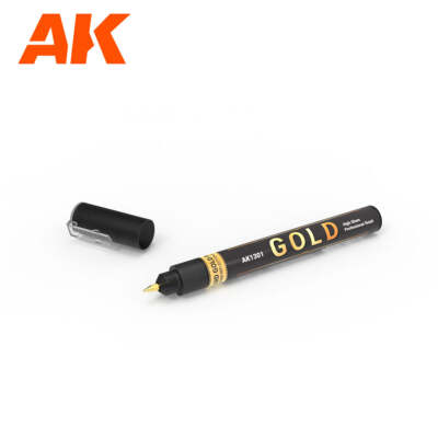 AK Interactive AK1301 Metallic Liquid Markers Gold 1mm - US