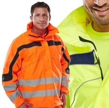 Eton UNISEX Hi Vis/Viz Class3 GORT Jacket Coat Breathable Waterproof Windproof