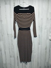 Lane Bryant Dress Black And Tan Striped Size 18/20