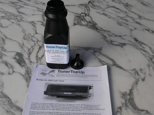 Bottle of Toner Refill for Brother HL-5250, 5270 TN-3170 TN-580 TN-550 TN-3130 - 第 1/2 張圖片