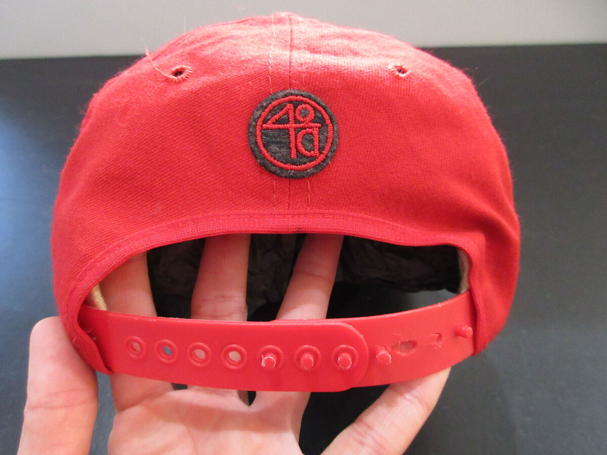 VINTAGE 40 Acres & A Mule Hat Cap Snap Back Red Basketball VINTAGE 40 Acres & A Mule Hat Cap Snap Back Red Basketball