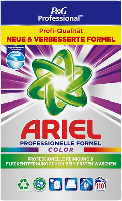 Ariel Professional Waschpulver, Waschmittel Colorwaschmittel, 110 Waschladungen