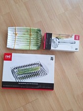 WMF Spargelplatte  mit WMF Spargelzange und Keramik Spargelteller