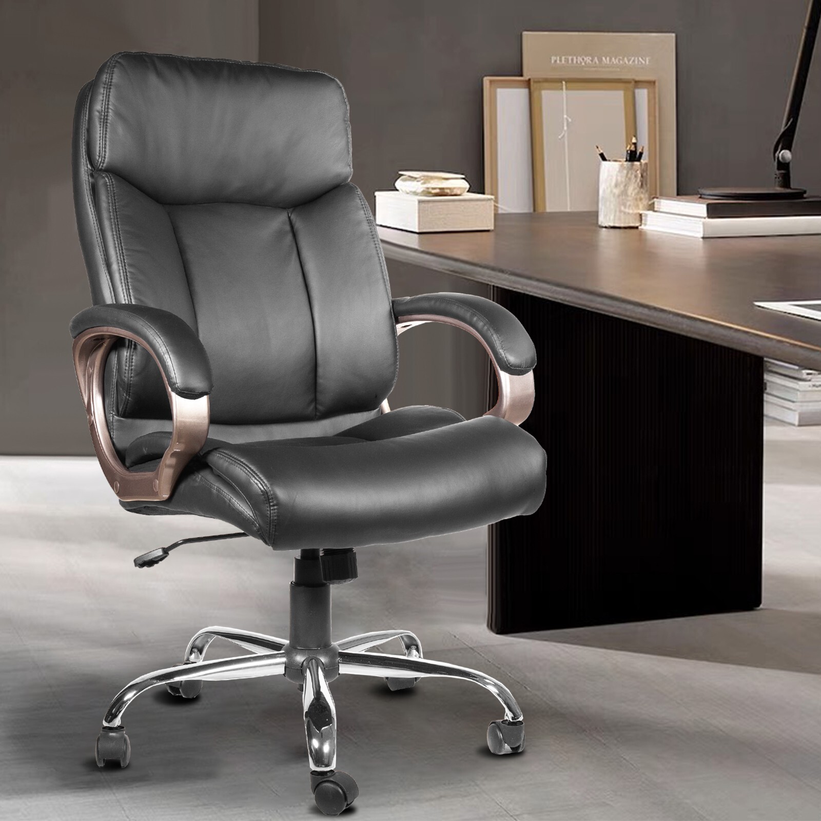 High Back Executive Office Chair Leather Office Chair for Heavy People 300Lbs eBay
