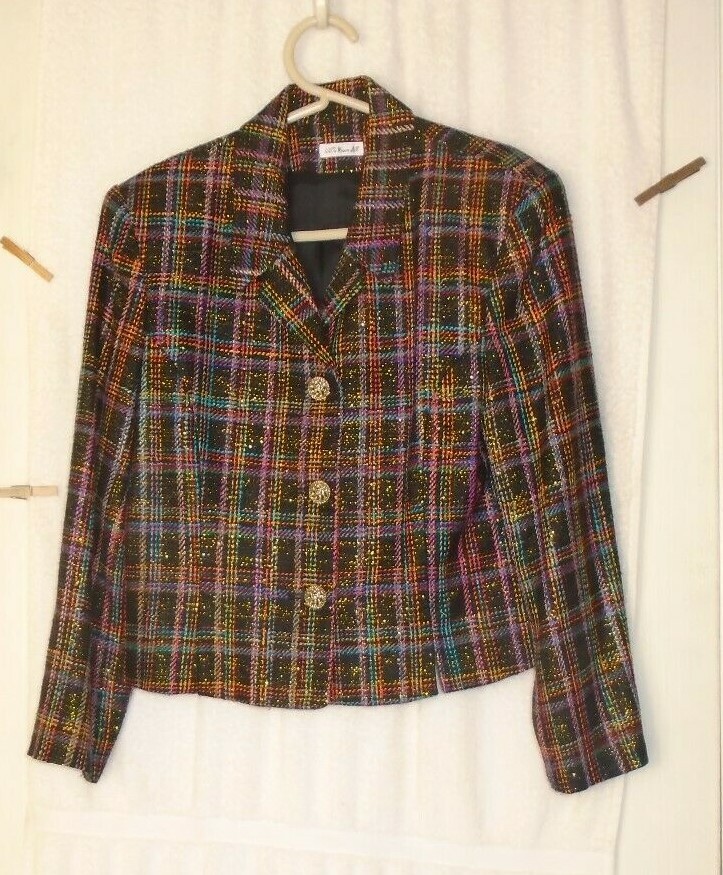 ジャケット PLAIN TWEED MULTICOLOR COLLARLESS JACKET (4423BR4367 990) Doncaster Multicolor Silk Textured Tweed Blazer Jacket Coat