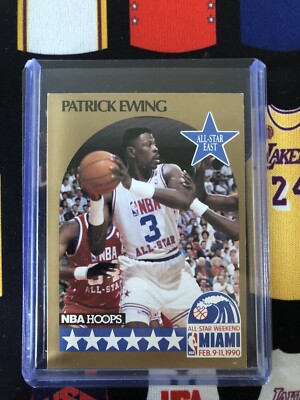 1990-1991 NBA HOOPS #4 PATRICK EWING NEW YORK KNICKS (ALL-STAR & HALL OF FAMER)