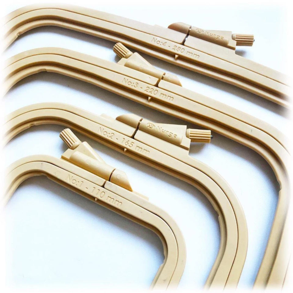 Square Nurge Plastic Embroidery Hoops with Screw 8mm height - Image 2 of 4