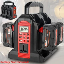 350W Power Inverter for Milwaukee 18V Li-ion Battery Outdoor Power Station w/USB