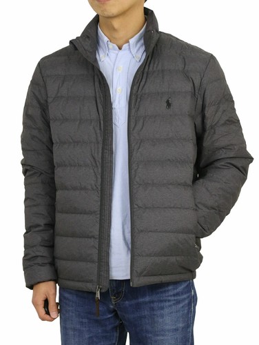POLO RALPH LAUREN lightweight down puffer jacket grey water repellent packable