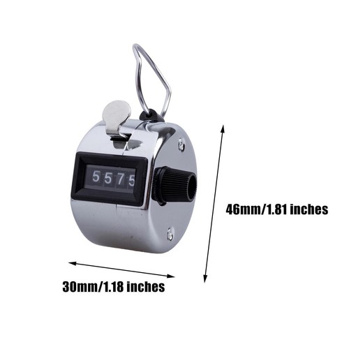 4 Digit Counting Manual Counter Mechanical Click Clicker NEW Steel D2U1 - Picture 11 of 11