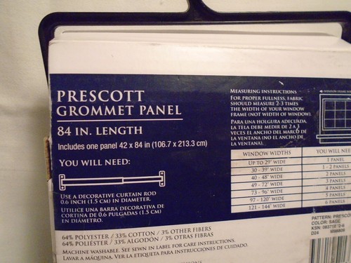 Prescott Grommet Curtain Panel - 42"x84" in Sage Geometric Pattern NEW - Picture 7 of 7