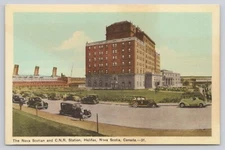 Nova Scotian and CNR Railroad Train Station Halifax Nova Scotia Canada Postcard