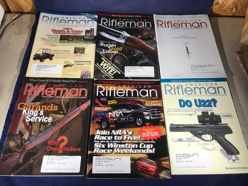 E2-24 AMERICAN RIFLEMAN MAGAZIN - 6 AUSGABEN LOT - JANUAR BIS JUNI 2002