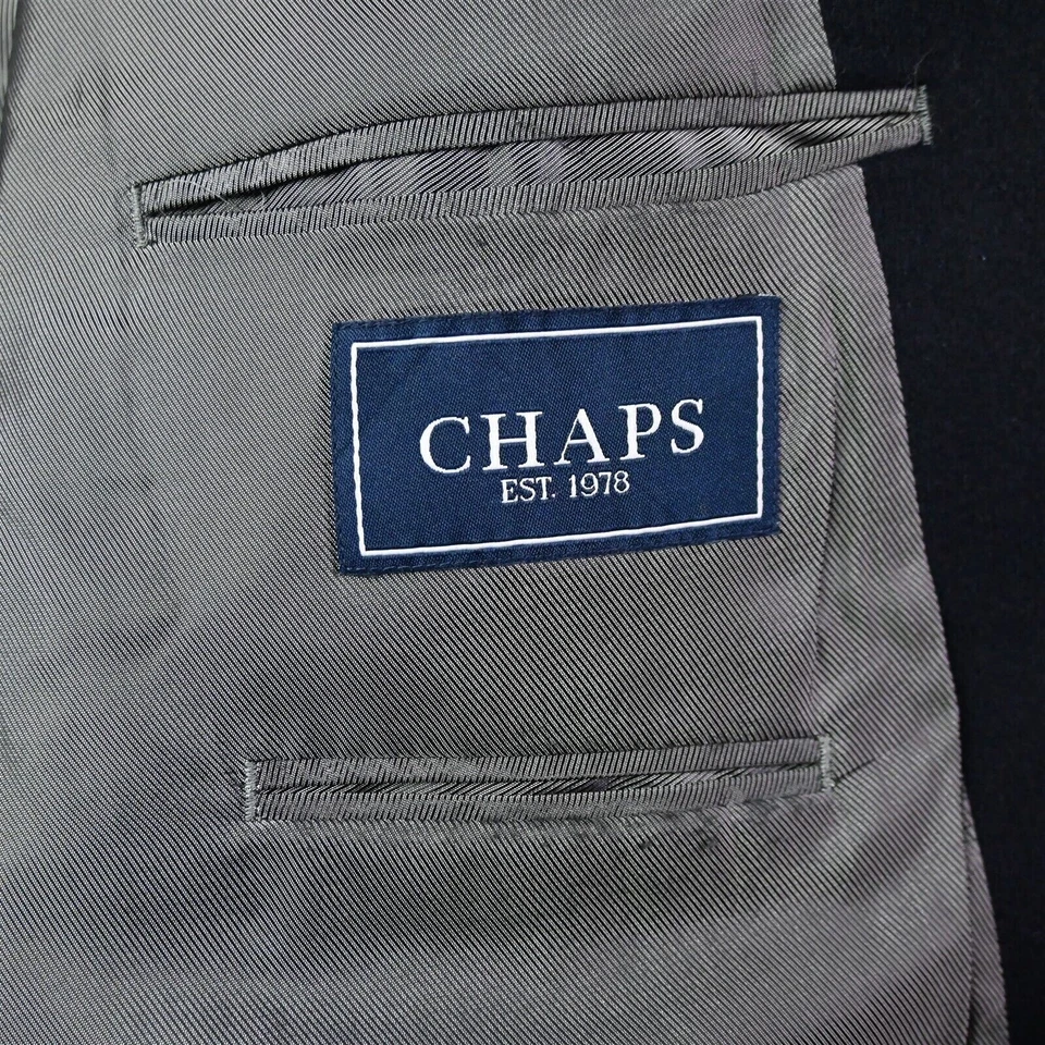 Chaps Ralph Lauren 48L Wool Silk Cashmere Flannel Mens Blazer Sport Coat Jacket - Image 4 of 4