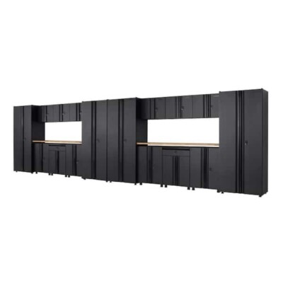 Husky Standard Duty Garage Shelf – Black Steel, 30 X 15, For Cabinets & Lockers