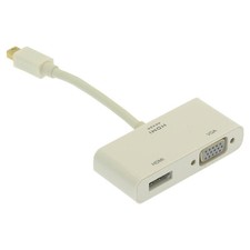 Mini Display Port Male to VGA HDMI Female Adapter