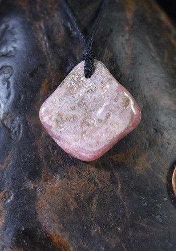 RHODOCHROSITE polished gem Pendant Necklace Argentina - Picture 6 of 7
