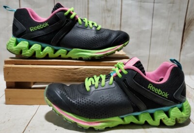 Reebok Zigtech Black/Lime/Pink Running Shoes M48497 Women Size 8 M