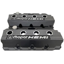 Hemi Valve Covers Nos Mopar Raised Logo Black Powder Coat
