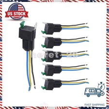 6Pack 14AWG 30A Fuse Relay Socket kit 4-Pin SPST DC12v Wires-Auto Switch Harness