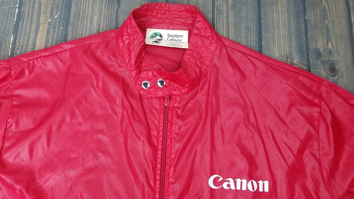 Vintage Southern Colours CANON Camera Jacket RED Zip Up