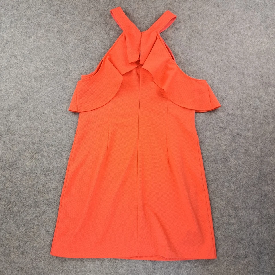 Vestido Trina Turk X Revolve para mujer talla 12 naranja halter jurnee volantes cóctel Foto 4 de 4