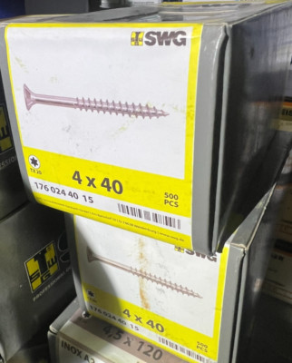 2 Packungen SWG Holzschrauben 4x40mm   seko  (2x500Stck) / RESTPOSTEN H2Reg5