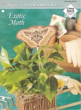 Cross Stitch Pattern Perforated Paper EXOTIC MOTH Plant Pick Needlecraft Shop