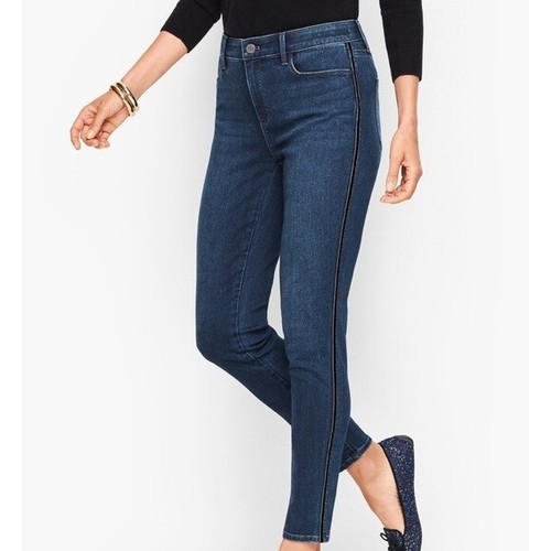Talbots Flawless High Waist Jegging Ankle Tuxedo Stripe Dark Blue Petite  Size 6P | eBay
