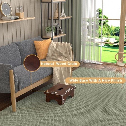Wooden Bedside Step Stool Indoor & Outdoor Mobility Step Stool- 16.5 Inches x... - Picture 4 of 6
