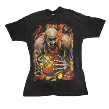 Mens 3XL 90s vintage t-shirt MICHAEL JORDAN Chicago Bulls Rap Bling Must See!