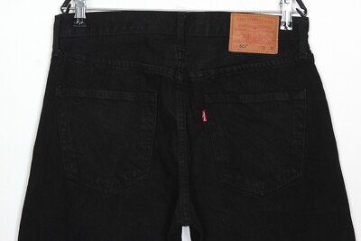 LEVI'S 501 PREMIUM Big E Black Jeans Men Size W32 L32