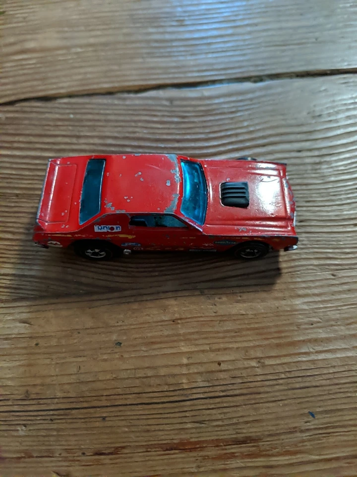 Red Hot Wheels 1974 Hong Kong Muscle Car juguete de colección raro Foto 3 de 4