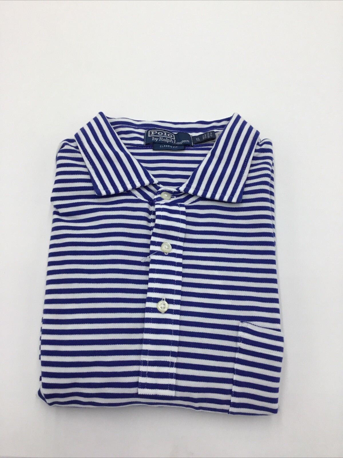 Polo Ralph Lauren классического кроя сетчатое поло в полоску синий XL 16390₽