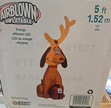 Gemmy 5ft Grinch's Max w/ Present Christmas Inflatable